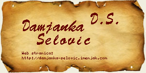 Damjanka Šelović vizit kartica